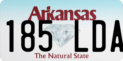AR license plate 185LDA
