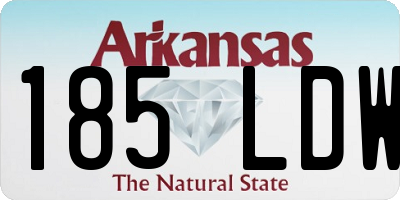 AR license plate 185LDW