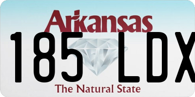 AR license plate 185LDX