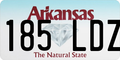 AR license plate 185LDZ