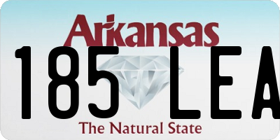 AR license plate 185LEA