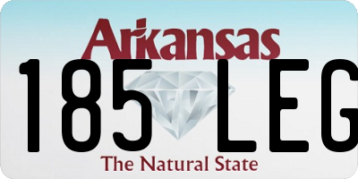 AR license plate 185LEG