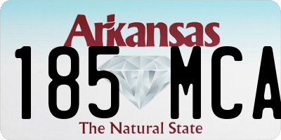 AR license plate 185MCA