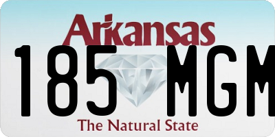 AR license plate 185MGM