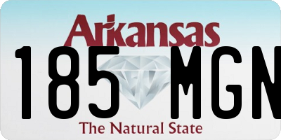 AR license plate 185MGN