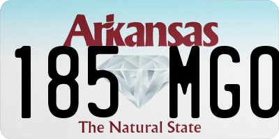 AR license plate 185MGO