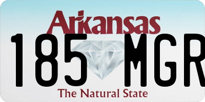 AR license plate 185MGR
