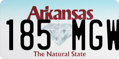 AR license plate 185MGW