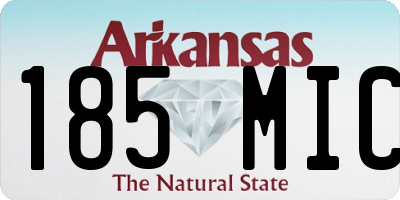 AR license plate 185MIC