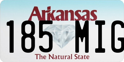 AR license plate 185MIG