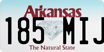 AR license plate 185MIJ