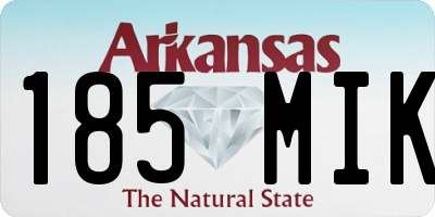 AR license plate 185MIK