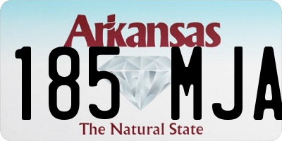 AR license plate 185MJA