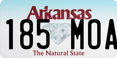 AR license plate 185MOA