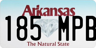 AR license plate 185MPB