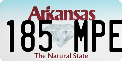 AR license plate 185MPE
