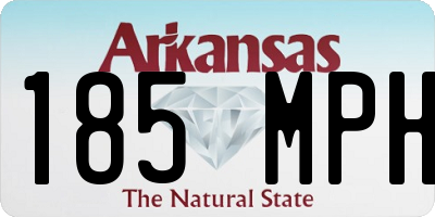AR license plate 185MPH