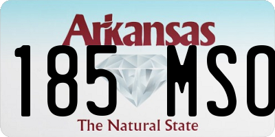 AR license plate 185MSO