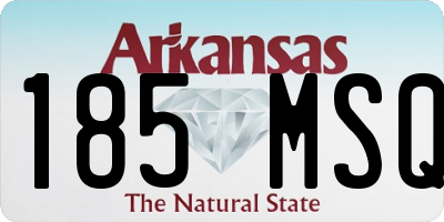 AR license plate 185MSQ
