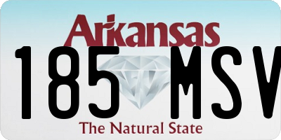 AR license plate 185MSV