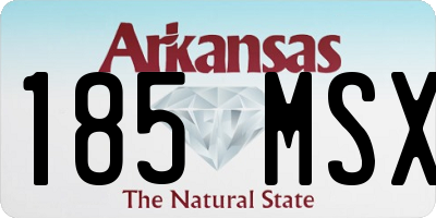 AR license plate 185MSX