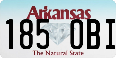 AR license plate 185OBI