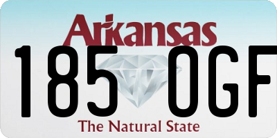 AR license plate 185OGF
