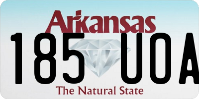 AR license plate 185UOA