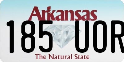 AR license plate 185UOR
