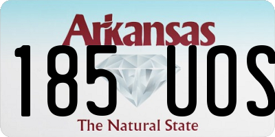 AR license plate 185UOS