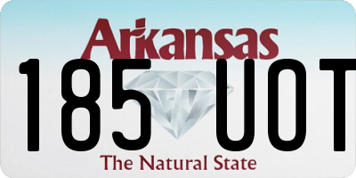 AR license plate 185UOT