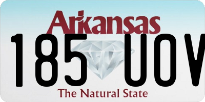 AR license plate 185UOV