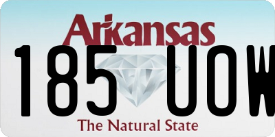 AR license plate 185UOW