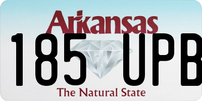 AR license plate 185UPB