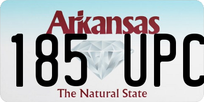 AR license plate 185UPC