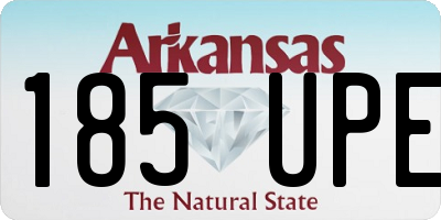 AR license plate 185UPE