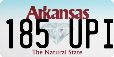 AR license plate 185UPI
