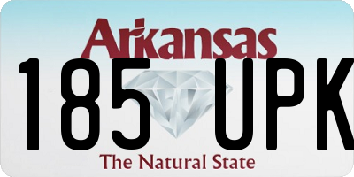 AR license plate 185UPK