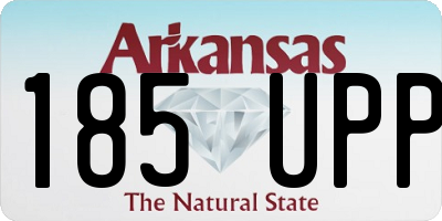 AR license plate 185UPP