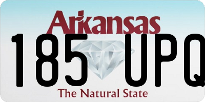 AR license plate 185UPQ