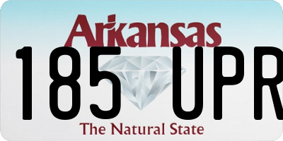 AR license plate 185UPR