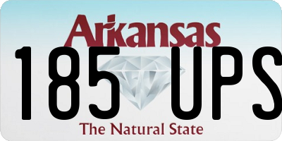 AR license plate 185UPS