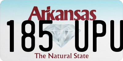 AR license plate 185UPU