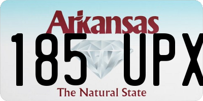 AR license plate 185UPX