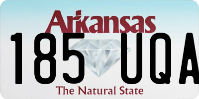 AR license plate 185UQA