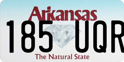 AR license plate 185UQR