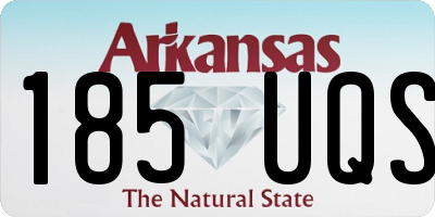 AR license plate 185UQS