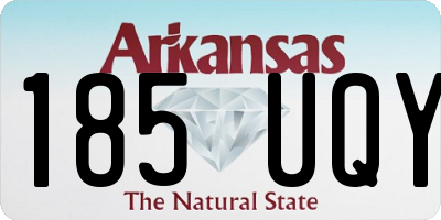 AR license plate 185UQY