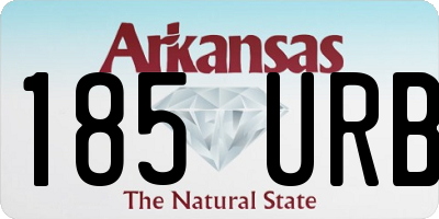 AR license plate 185URB