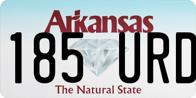 AR license plate 185URD